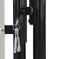 Acheter vidaXL Portail simple clôture noir 100x175 cm