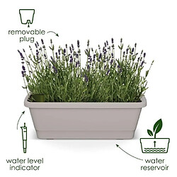 ELHO Pot Elho Plastique Carré - Blanc