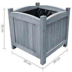 vidaXL Lits Surélevés 30x30x30 cm - Bois de Sapin Massif pas cher