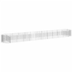 vidaXL Lit surélevé Gabion 600 cm