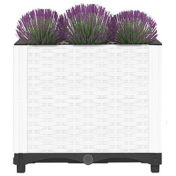 Avis vidaXL Lit surélevé - Blanc Polypropylène