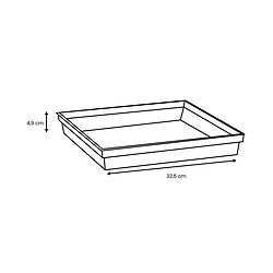 EDA Plastiques EDA Soucoupe Toscane Carrée 32 cm Blanc