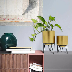 The Home Deco Factory Cache-pots Dorés avec Pieds pas cher