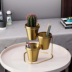 Hanah Home Cache-pots Métal 3 Pots - Doré