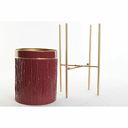 DKD Home Decor Cache-pot Rose Métal (2 pcs)