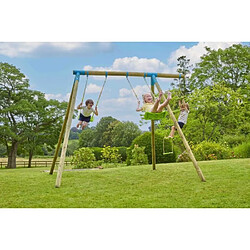 Tp toys Portique en bois 2 balançoires