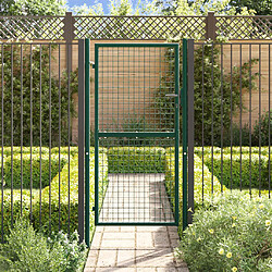 Avis vidaXL Portail de clôture acier 100x175 cm Vert