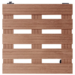 Avis vidaXL Chariots à plantes 4 pcs Marron 30x30x7,5 cm WPC