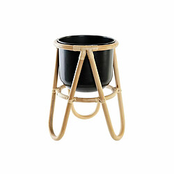DKD Home Decor Cache-pot en métal et bambou 26 cm