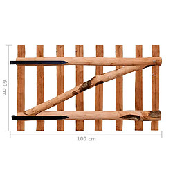 vidaXL Portillon de clôture en bois de noisetier 100 x 60 cm pas cher