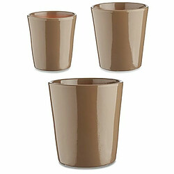 Ibergarden Set de pots Cónica Ø 14/22/17 cm Taupe