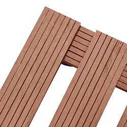 Acheter vidaXL Chariots à plantes 4 pcs Marron 30x30x7,5 cm WPC