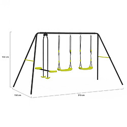 Acheter IDMARKET Balançoire Portique 3 Agrès
