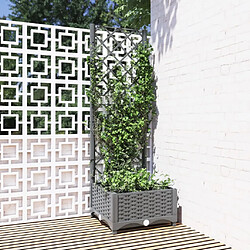 vidaXL Jardinière avec treillis - Polypropylène