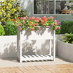 vidaXL Jardinière avec étagère pin blanc