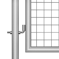 Avis vidaXL Porte de jardin acier galvanisé 105x250 cm
