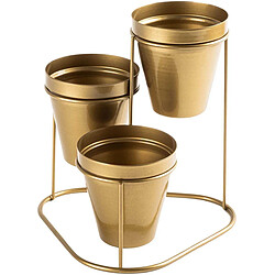 Hanah Home Cache-pots Métal 3 Pots - Doré