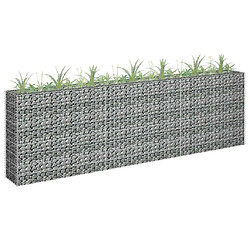 vidaXL Lit surélevé à gabion 270x30x90 cm Gabion métallisé - Acier galvanisé - Robuste - Poids stable