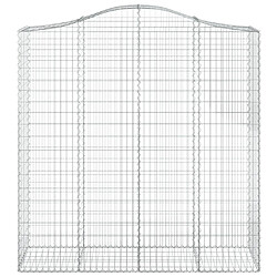 Avis vidaXL Panier de gabions arqué 200x50x200/220 cm