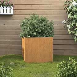 vidaXL Jardinière acier corten