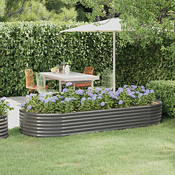VidaXL Lit de Jardin surélevé - 249x100x36 cm Gris
