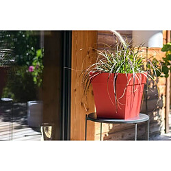 EDA Plastiques EDA Pot Rouge Carré 32 cm