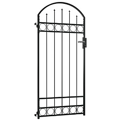 vidaXL Portail de jardin - Noir