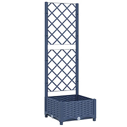 vidaXL Jardinière avec treillis vidaXL - Bleu gris