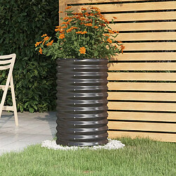 vidaXL Jardinière Acier Anthracite 40x68 cm