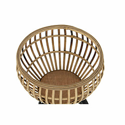 DKD Home Decor Cache-pot Naturel Métal Bambou (2 pcs)