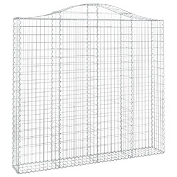 vidaXL Panier à gabion arqué - Fer galvanisé