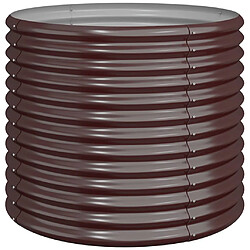 vidaXL Jardinière brun en acier enduit