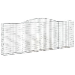 vidaXL Panier de gabions arqué - Argenté