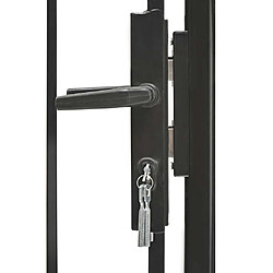 Avis vidaXL Portail de jardin 1x2m noir