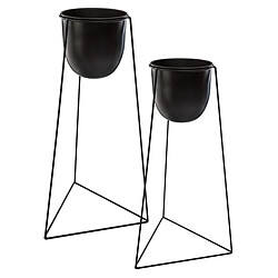 pegane Set de 2 Pots avec Support