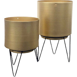 The Home Deco Factory Cache-pots Dorés avec Pieds