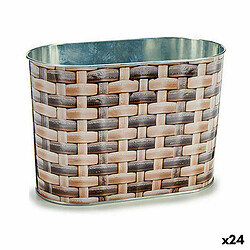 Ibergarden Cache-pot Oblongue - Métal Osier - 12,7 x 15 x 23,5 cm