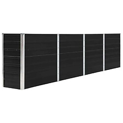 vidaXL Jardinière Acier galvanisé Anthracite