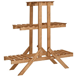 VidaXL Support pour plantes - Bois de sapin