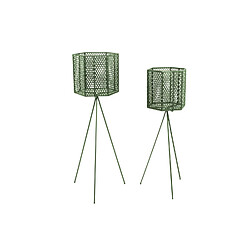 PRESENT TIME Cache-pots sur pieds en métal Mesh - Vert