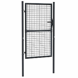 vidaXL Portail de jardin en acier galvanisé