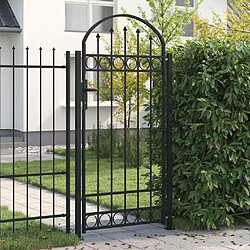 vidaXL Portail de jardin - Noir