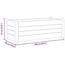vidaXL Blanc 100x43x35 pas cher