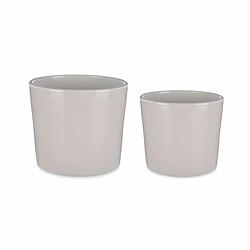 Ibergarden Set de pots - 22 cm & 27 cm - 2 Pièces - Gris