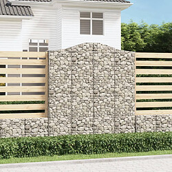 VidaXL Panier de Gabions Arqué - 200x30x220/240 cm