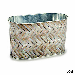 Ibergarden Cache-pot Oblongue Métal - Lot de 24