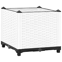 vidaXL Lit surélevé - Blanc Polypropylène