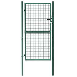 Acheter vidaXL Portail de clôture acier 100x175 cm Vert