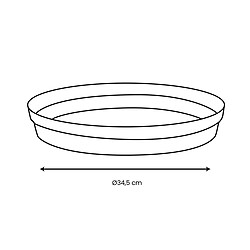 EDA Plastiques EDA Soucoupe Ø 34.5 cm Taupe