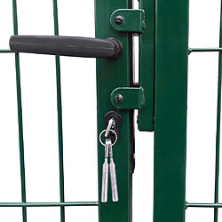 Avis VIDAXL Portail de clôture avec poteaux - Vert